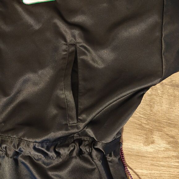 Nike Long Icon Clash Jacket Adult Med Black CU5974-010 Swoosh Logo Graphic Satin - Picture 14 of 16